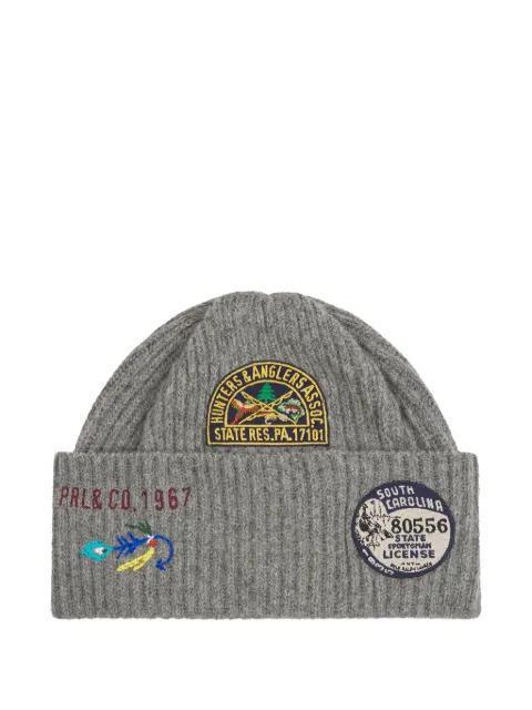 Polo Ralph Lauren gorro tejido de canalé con detalle de parche