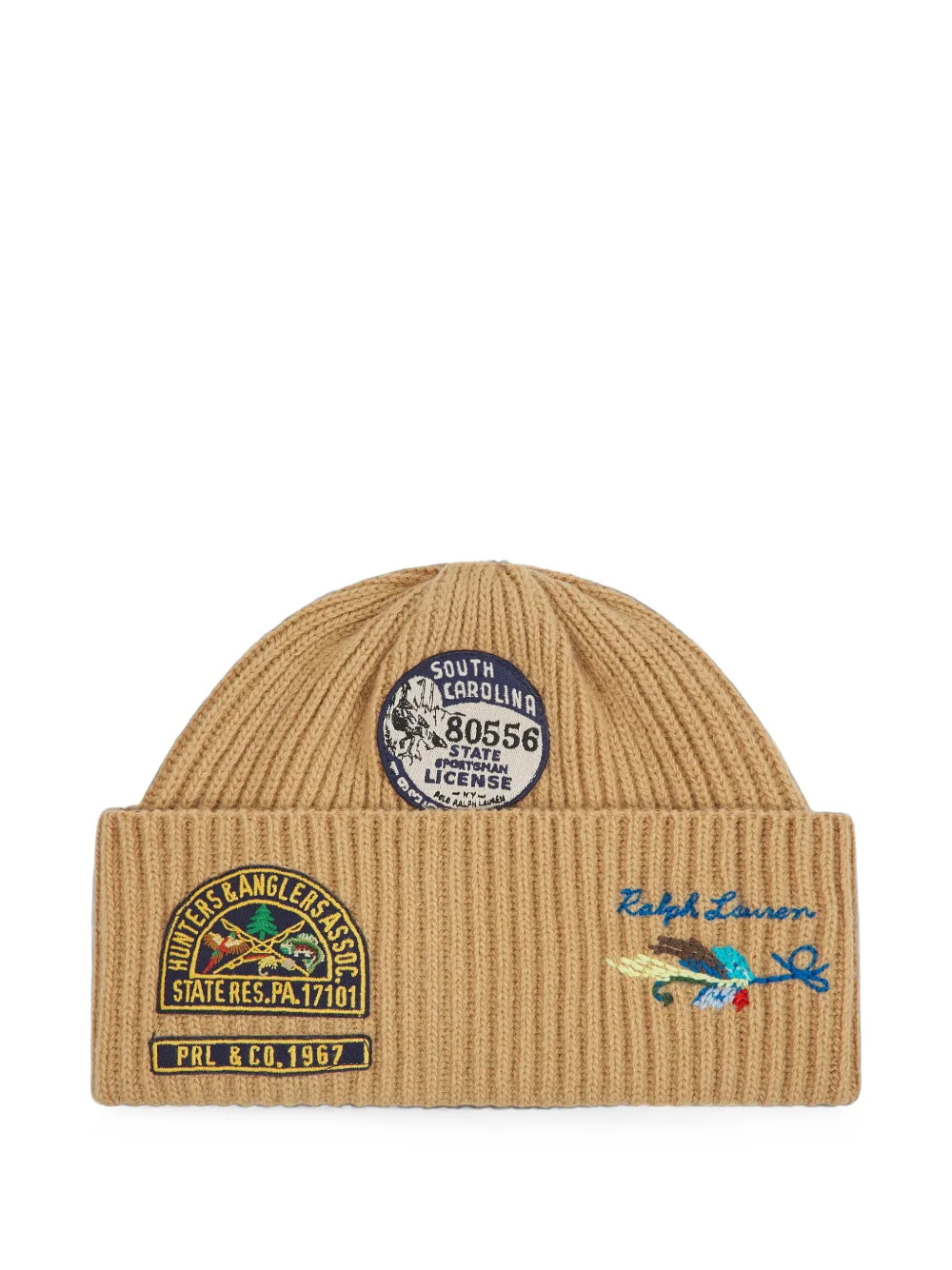 Polo Ralph Lauren patch-detail ribbed-knit beanie