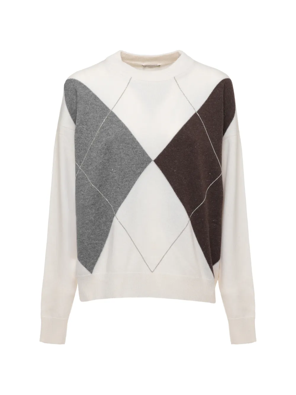 Peserico argyle-pattern sweater - Bianco