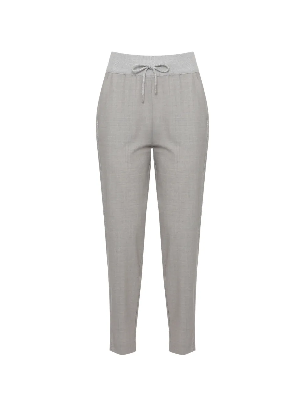 PANICALE pantalon fuselé à lien de resserrage - Gris