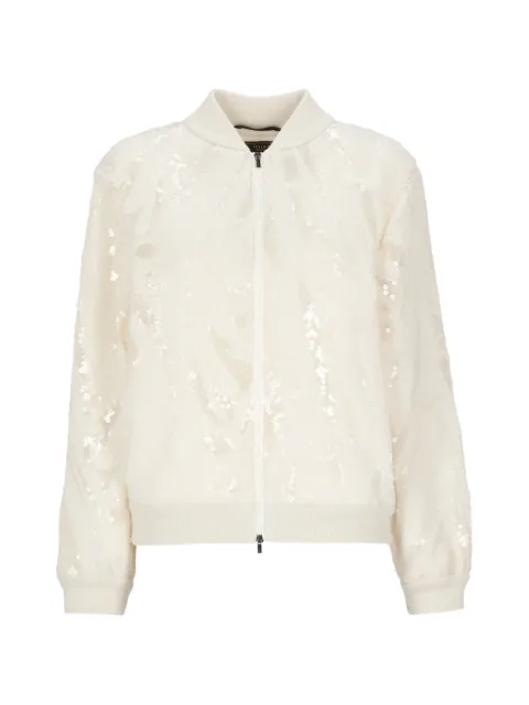 Peserico sequin-embellished bomber jacket
