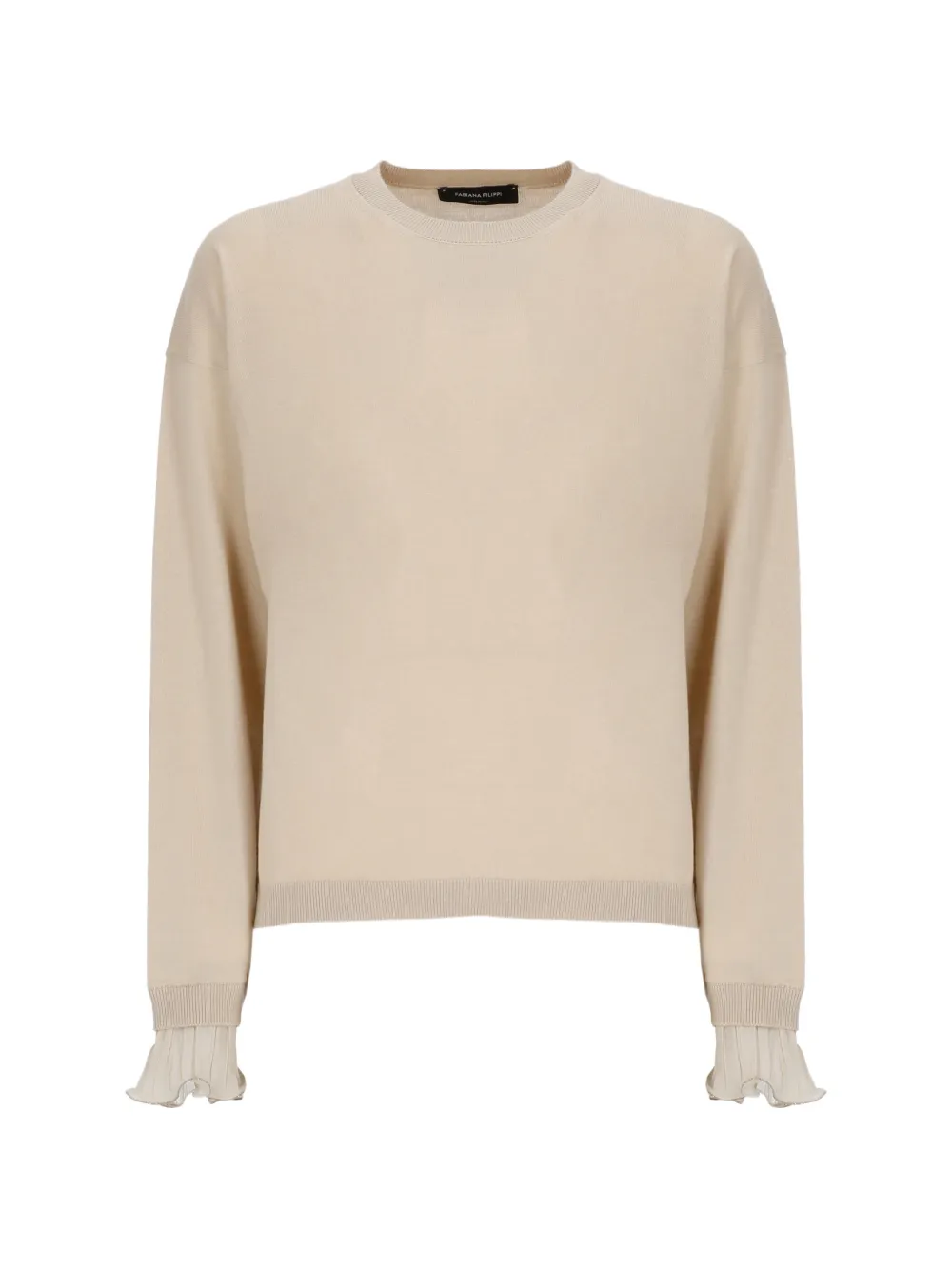 Fabiana Filippi pleated-cuff sweater - Neutrals