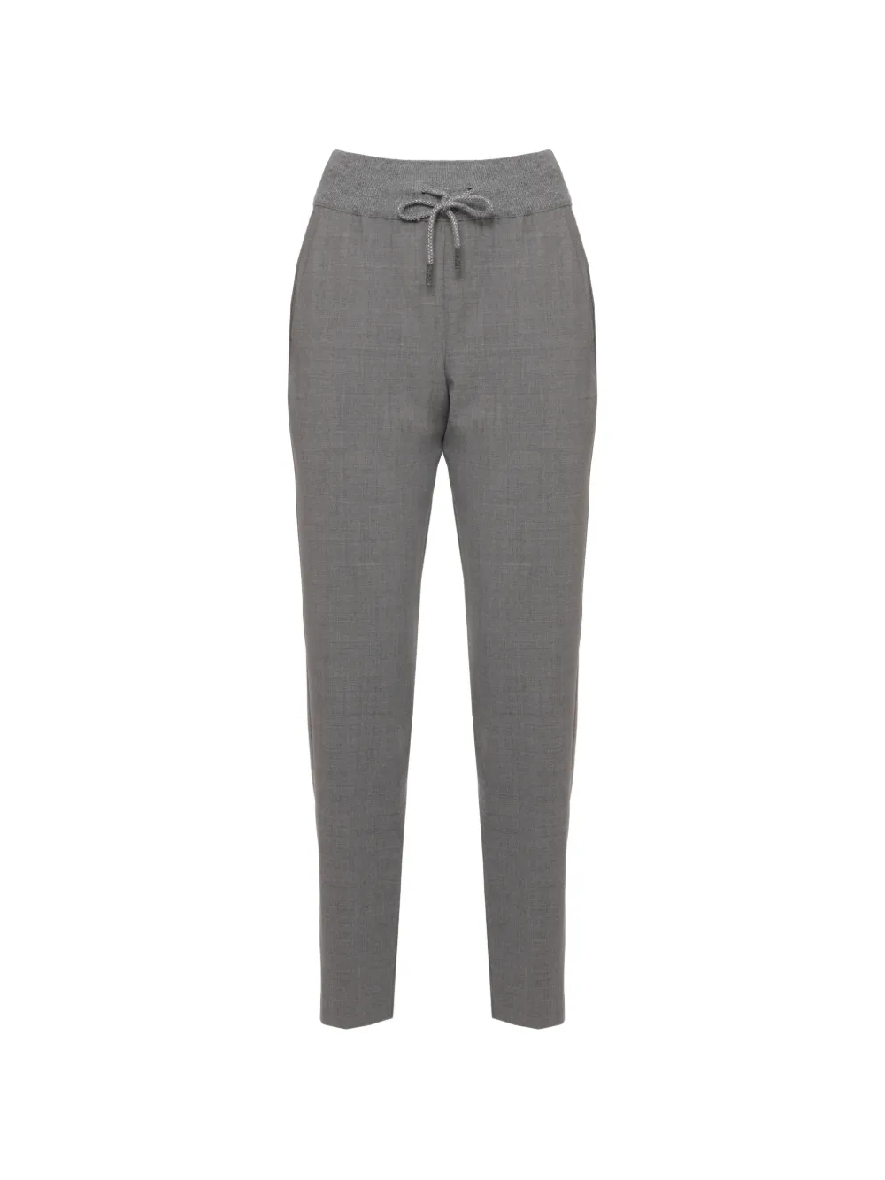 PANICALE drawstring-waist tapered trousers - Grigio