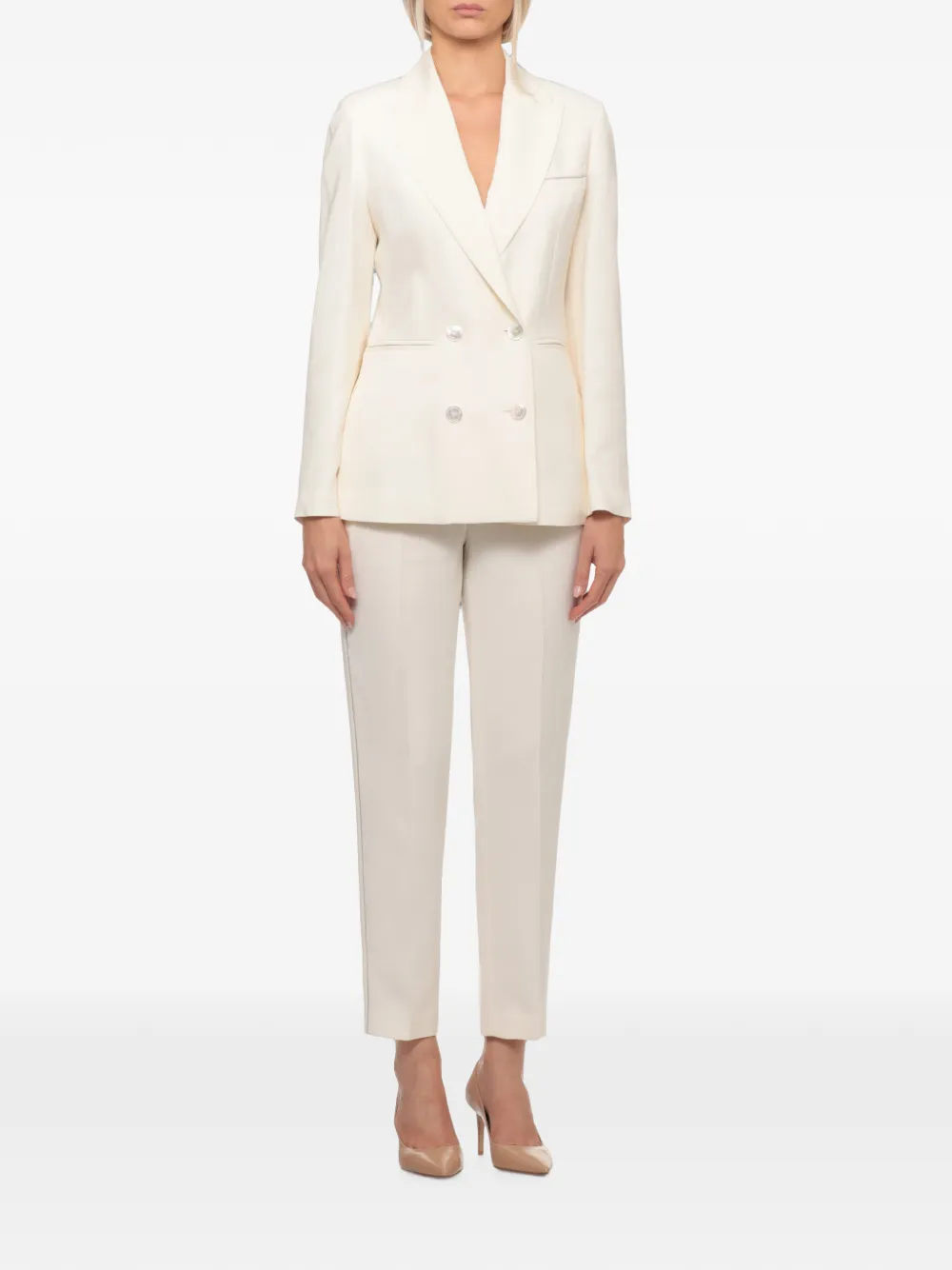 Peserico Aurea blazer met dubbele rij knopen Wit