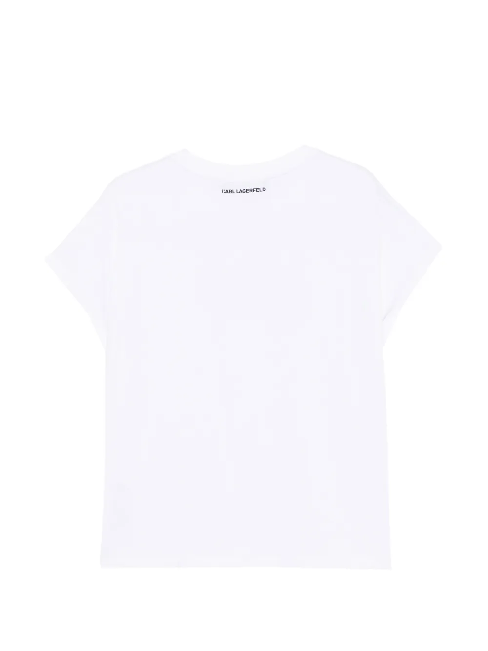 Karl Lagerfeld Rhinestone T-shirt met logo-print en verfraaid met kristallen Wit