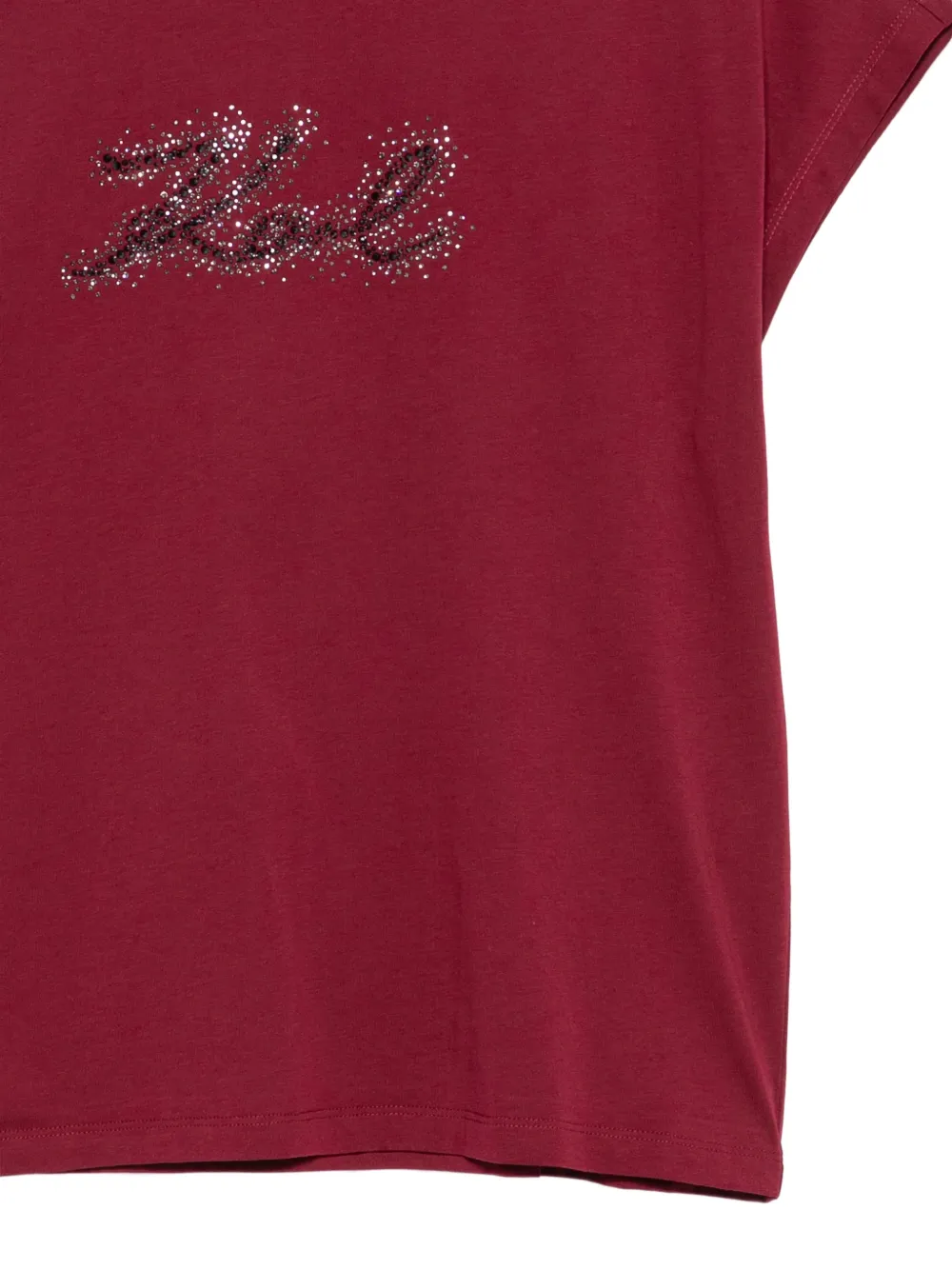 Karl Lagerfeld T-shirt met logo van stras Rood