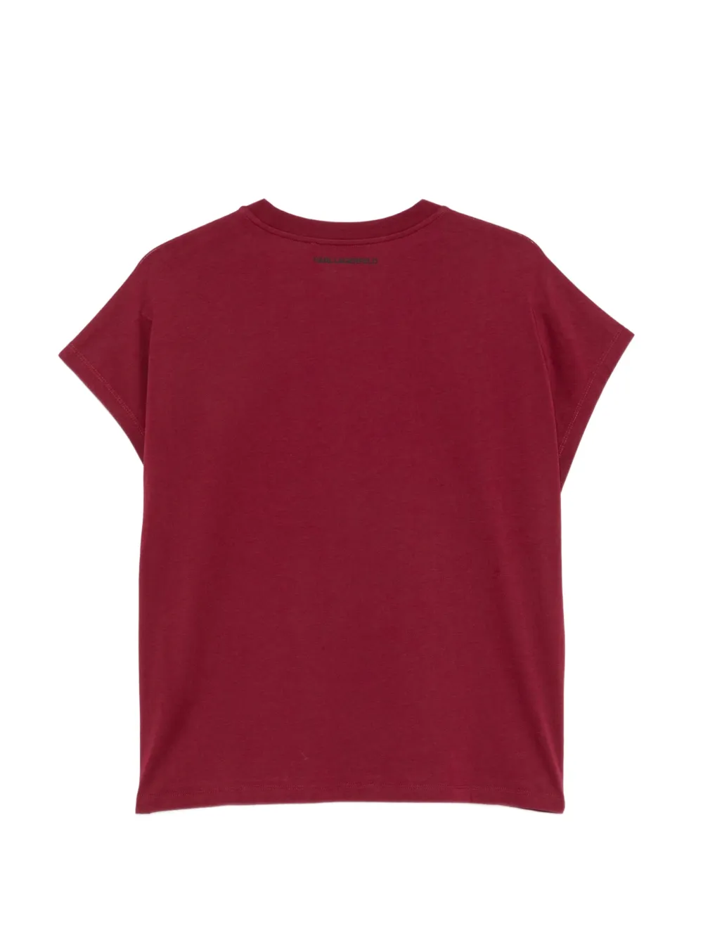 Karl Lagerfeld T-shirt met logo van stras Rood