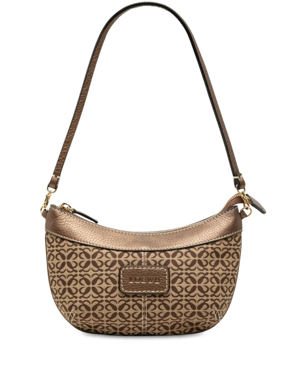 Loewe Pre-Owned 2007 Anagram Schultertasche aus Canvas - Braun