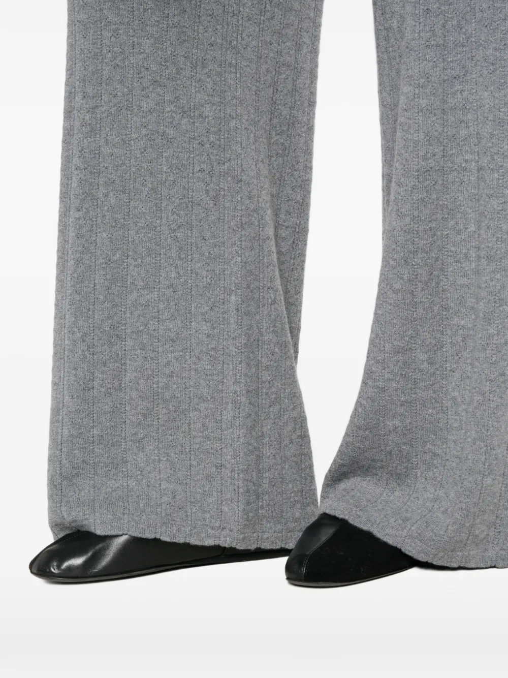 Lisa Yang Shannen ribgebreide straight broek Grijs