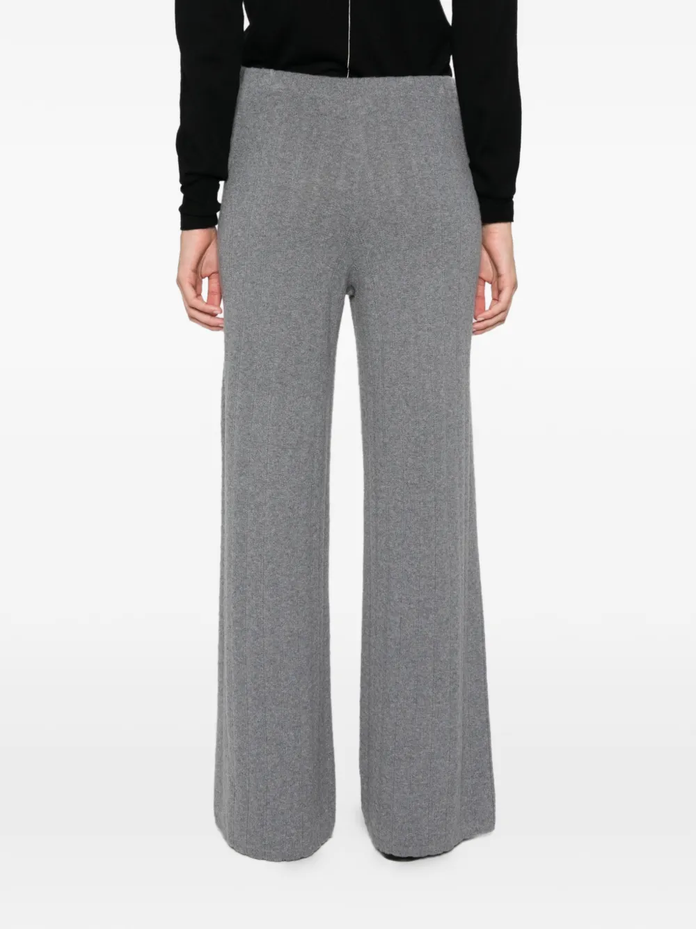 Lisa Yang Shannen ribgebreide straight broek Grijs
