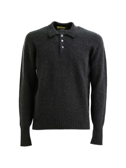 Drumohr button-fastening polo-collar sweater