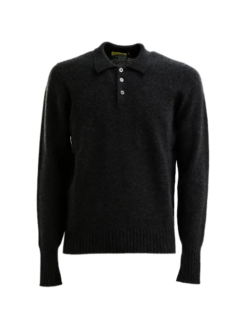 Drumohr button-fastening polo-collar sweater