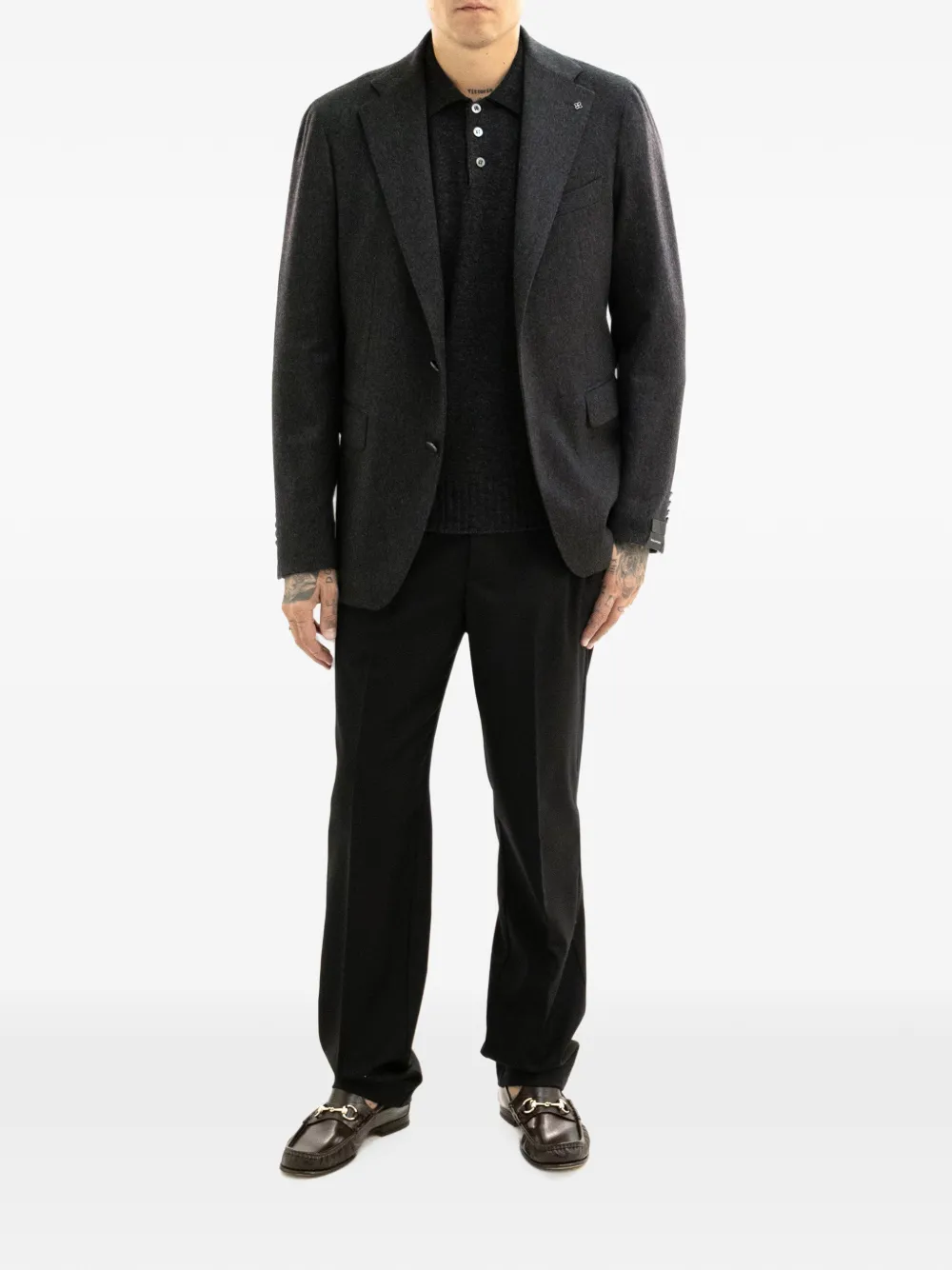Tagliatore Blazer met enkele rij knopen Grijs