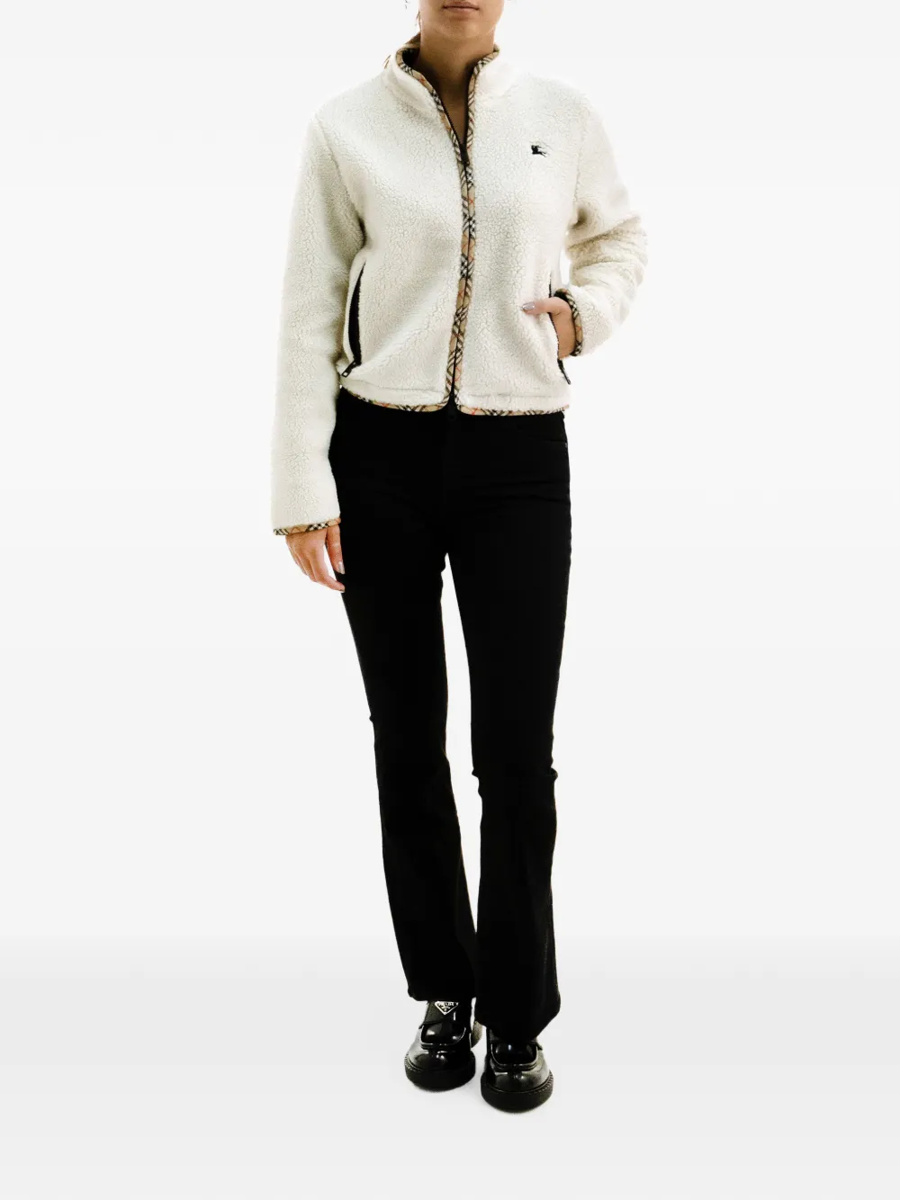 PAIGE belt-loop flared jeans Zwart