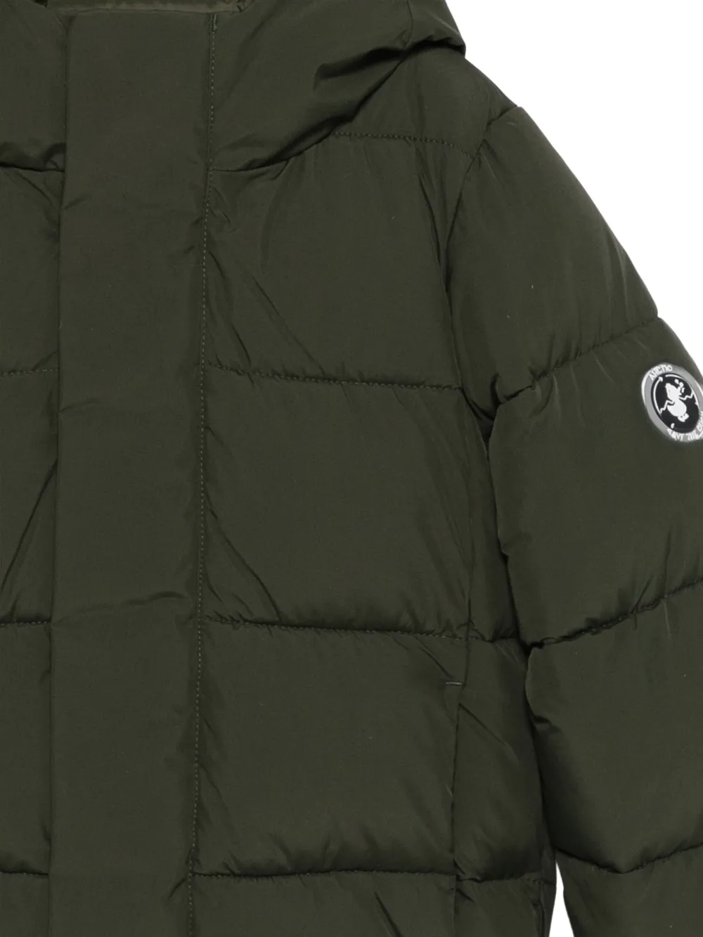 Save The Duck Kids quilted hooded jacket Groen