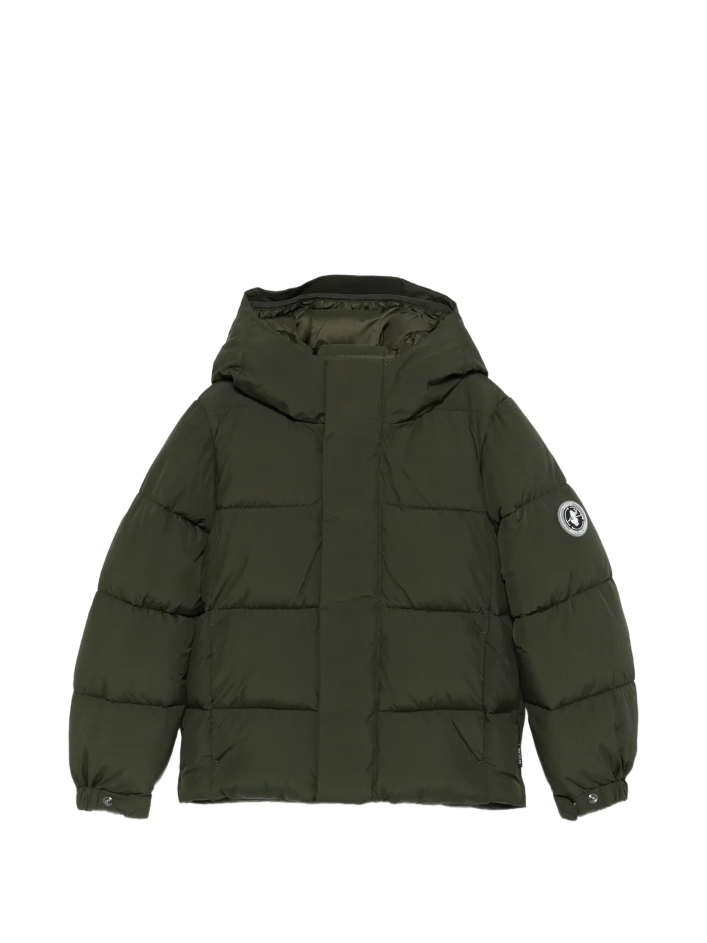 Save The Duck Kids quilted hooded jacket Groen