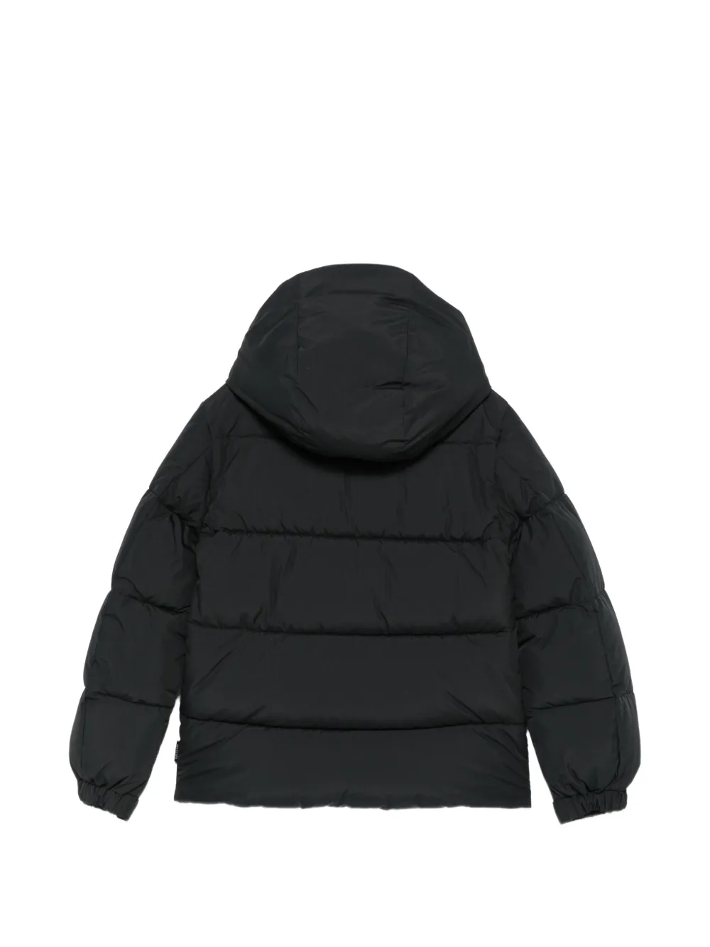 Save The Duck Kids quilted hooded jacket Zwart