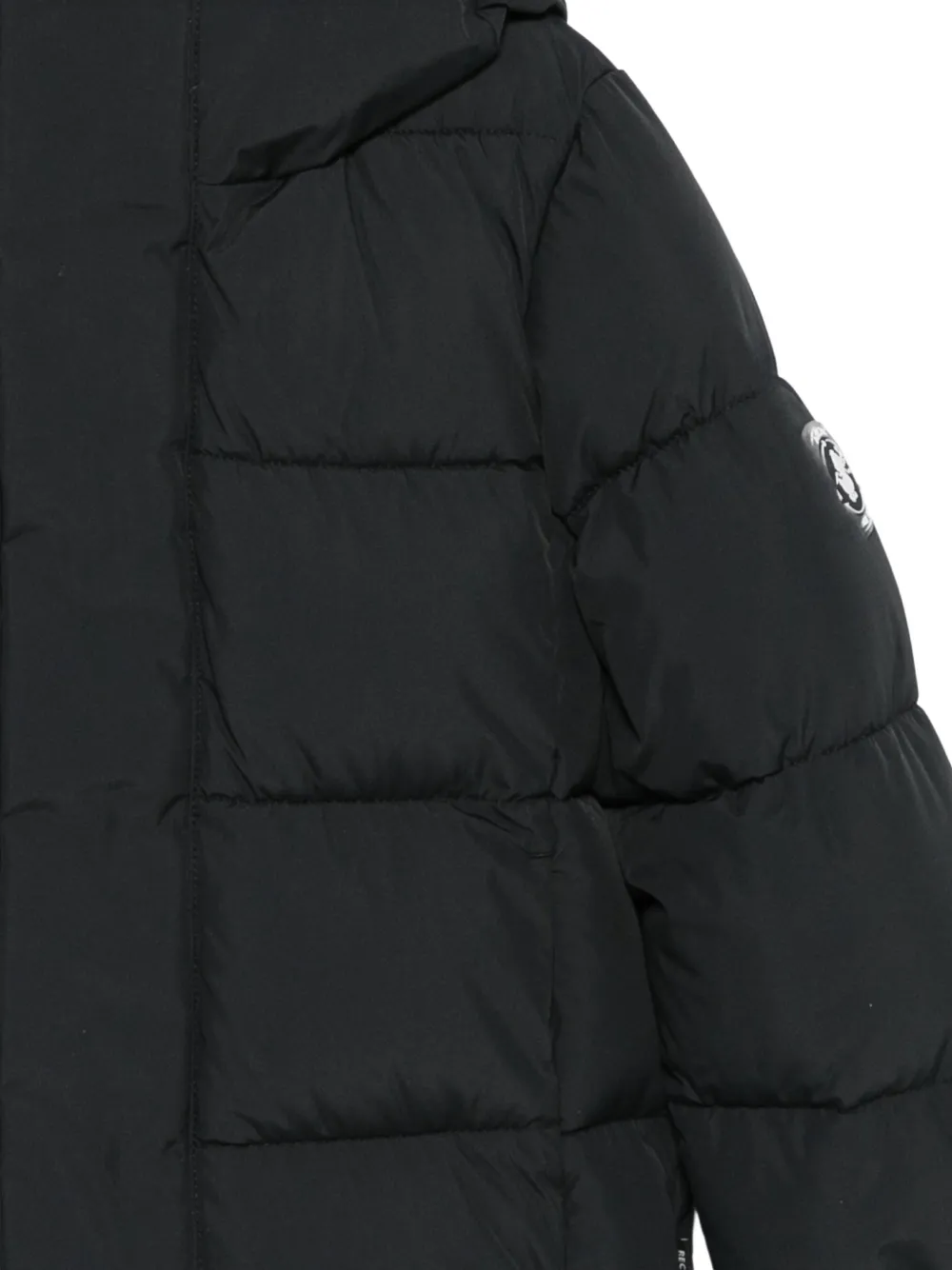 Save The Duck Kids quilted hooded jacket Zwart