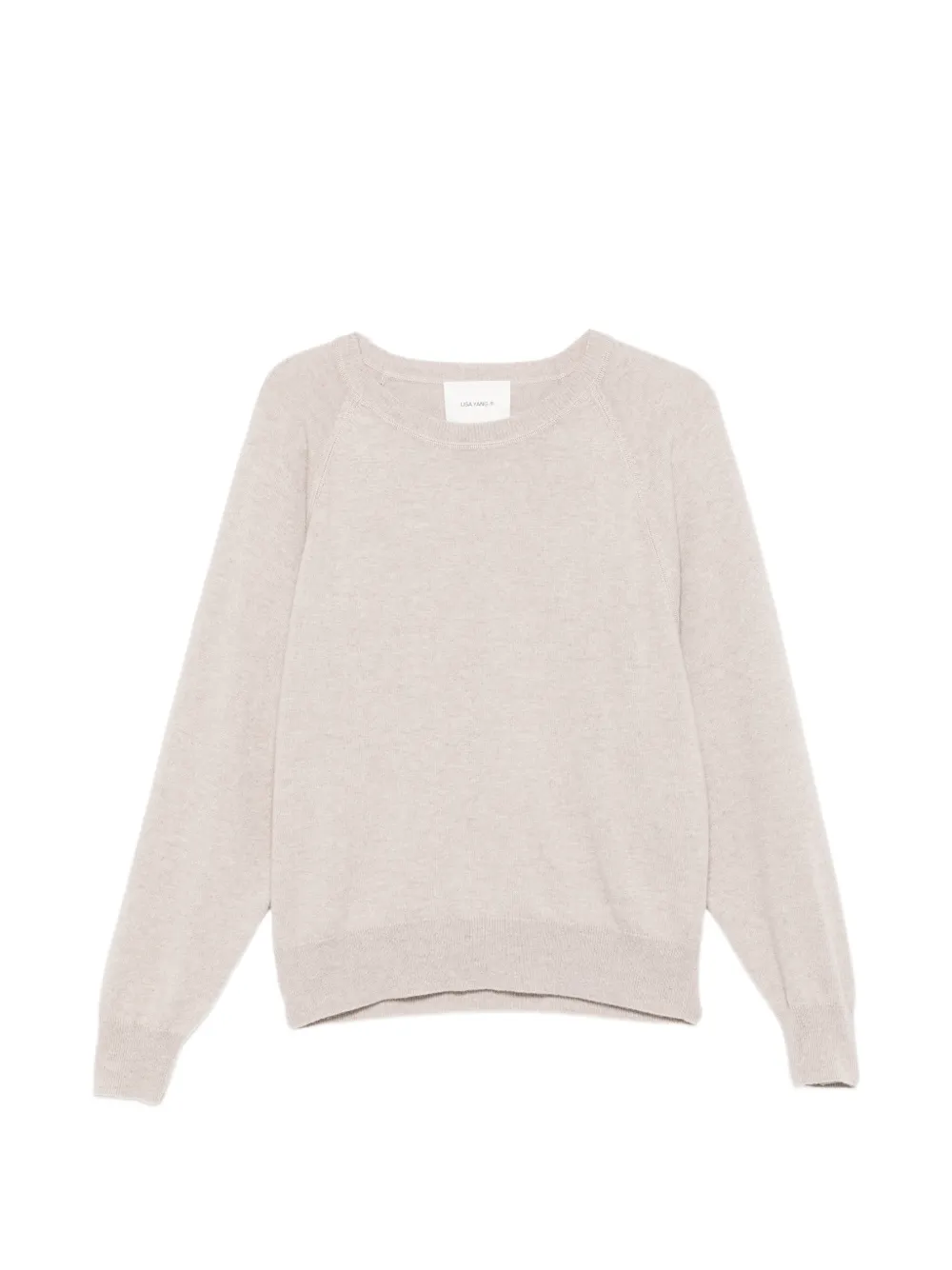 Lisa Yang Cambrie cut-out raglan-sleeve sweater - Nude
