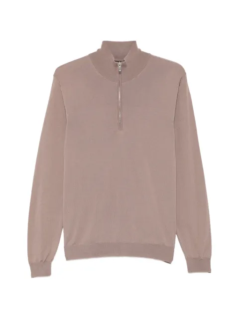 Zanone half-zip knitted sweater