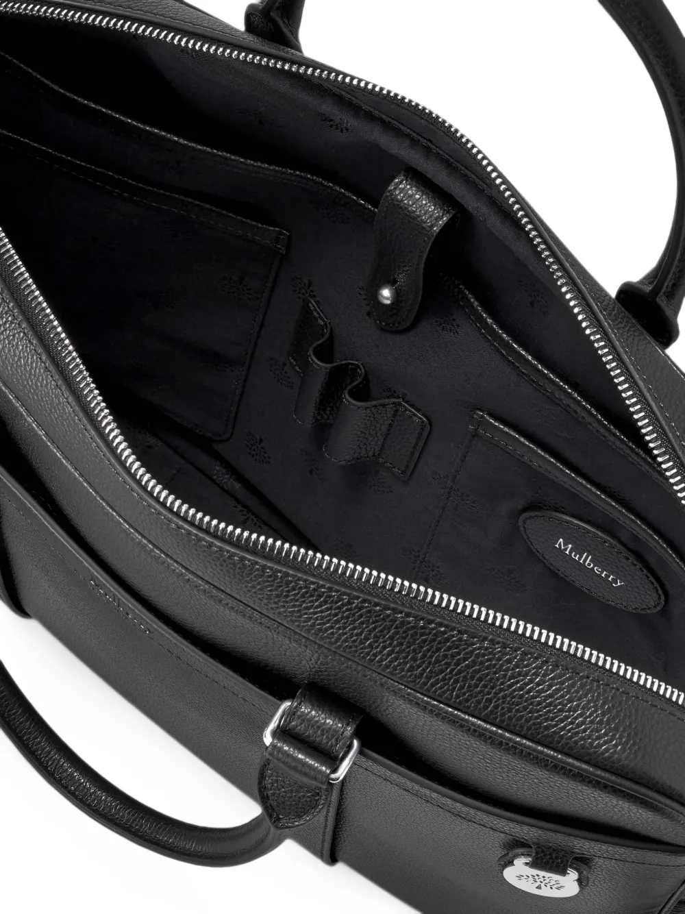 Mulberry Heritage aktetas van generfd leer Zwart