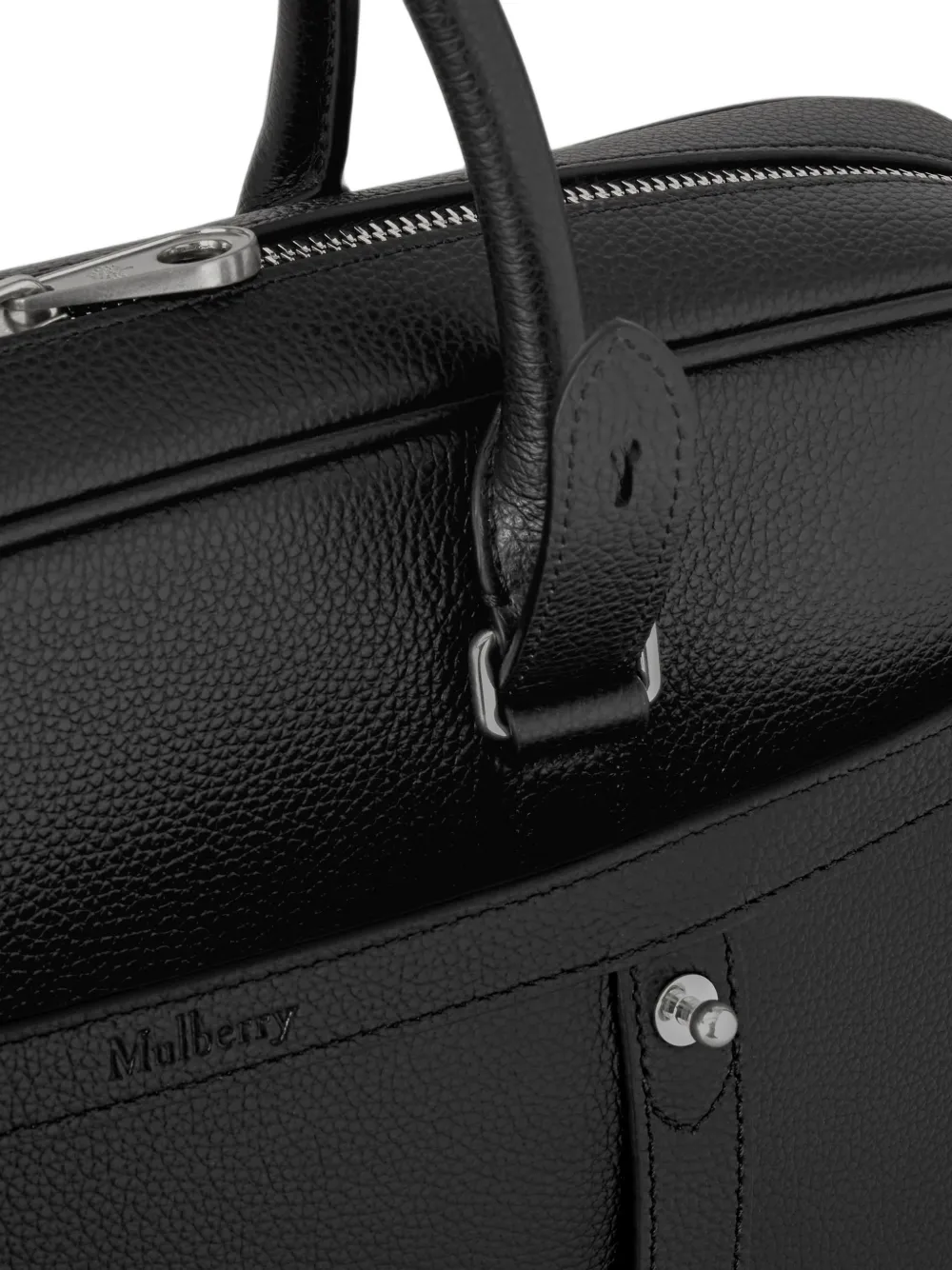 Mulberry Heritage aktetas van generfd leer Zwart