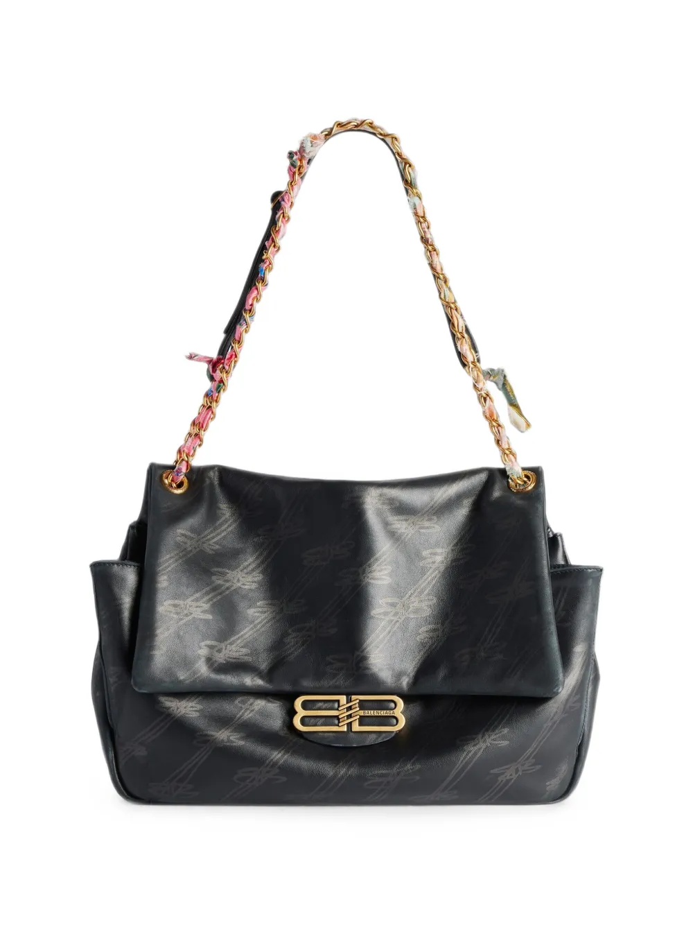 Balenciaga Medium Darling Chain schoudertas met monogram-print Zwart