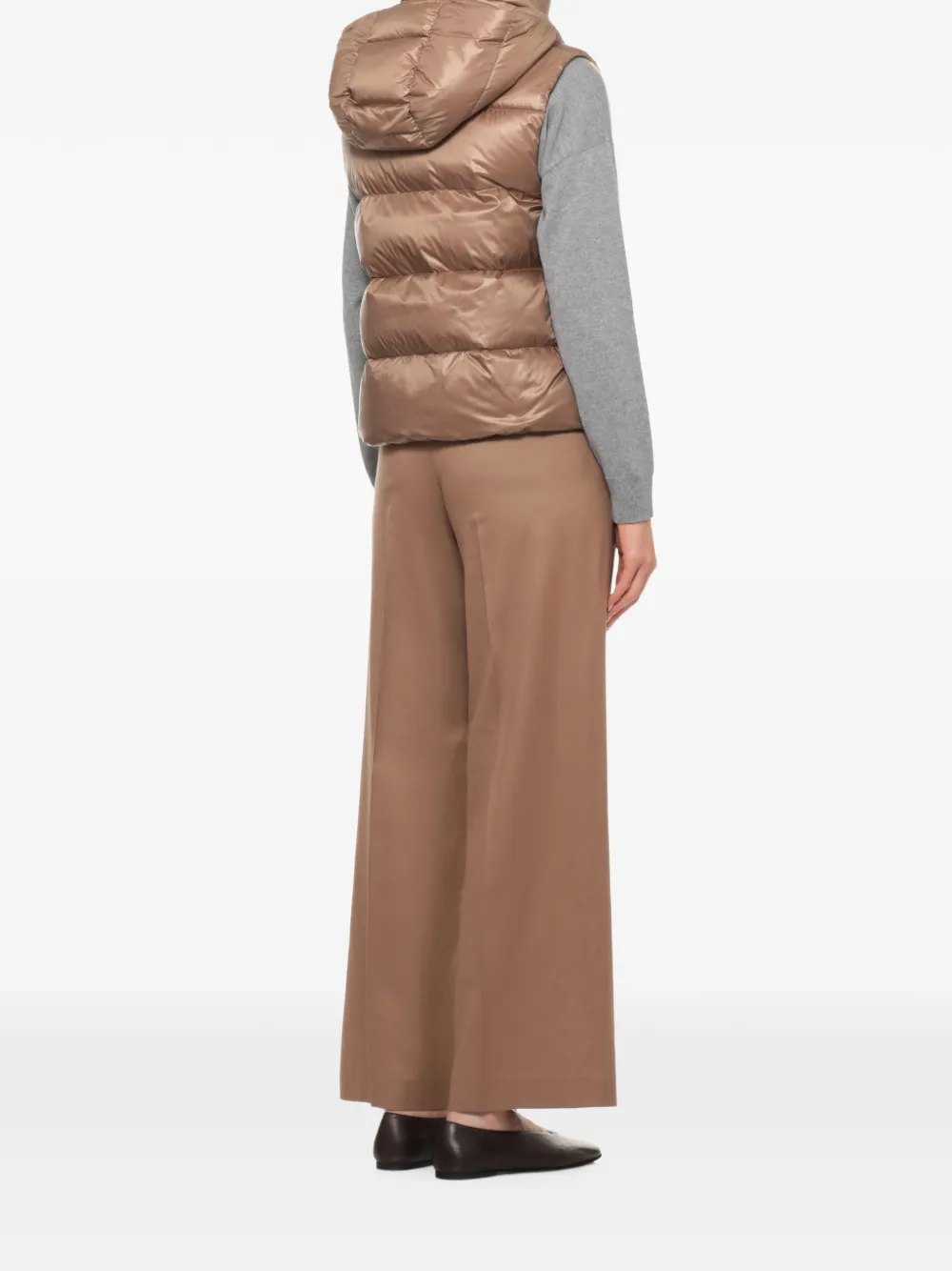 Peserico Bodywarmer met capuchon Bruin