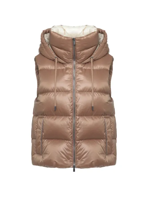 Peserico high-neck hooded gilet