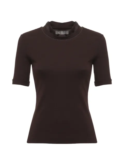 PANICALE collar-detail short-sleeve T-shirt