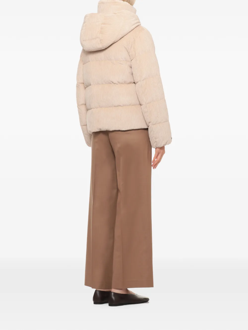 Peserico Gewatteerd ribfluwelen jack Beige