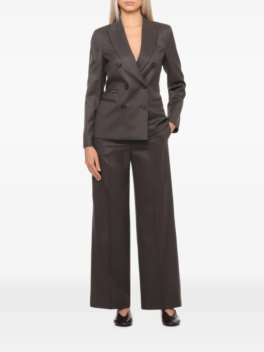 Peserico Blazer met dubbele rij knopen Grijs
