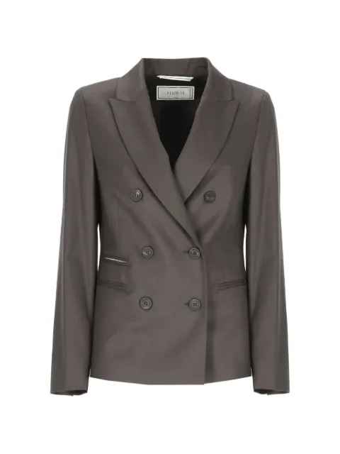 Peserico double-breasted virgin wool blazer