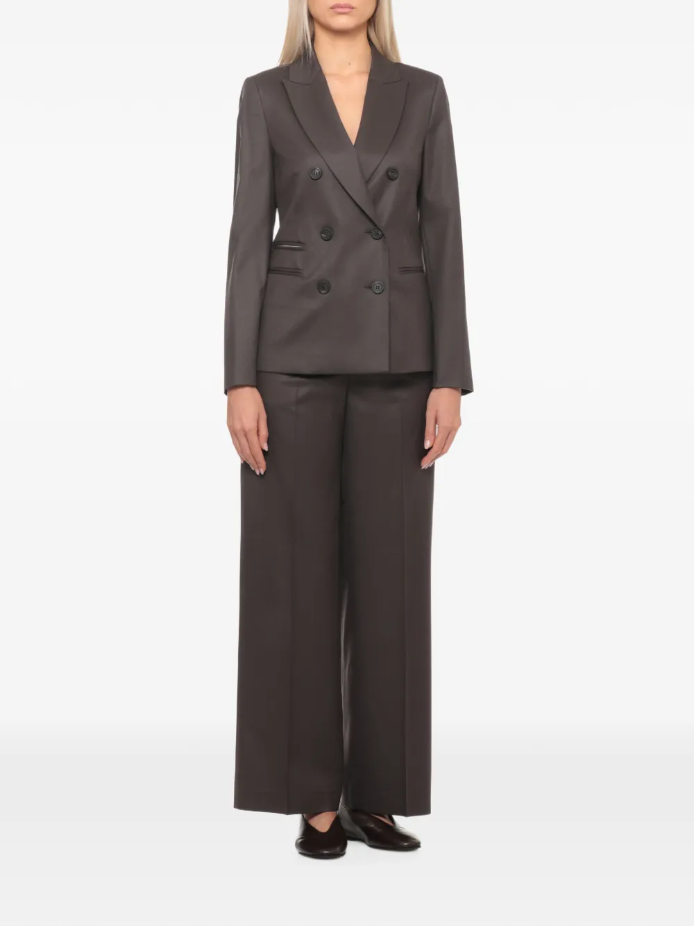 Peserico Blazer met dubbele rij knopen Grijs