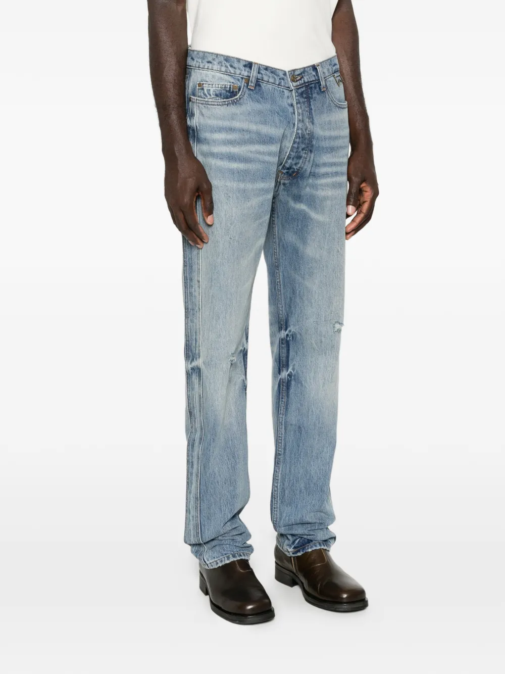 RHUDE Straight jeans Blauw