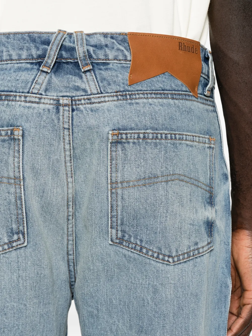 RHUDE Straight jeans Blauw