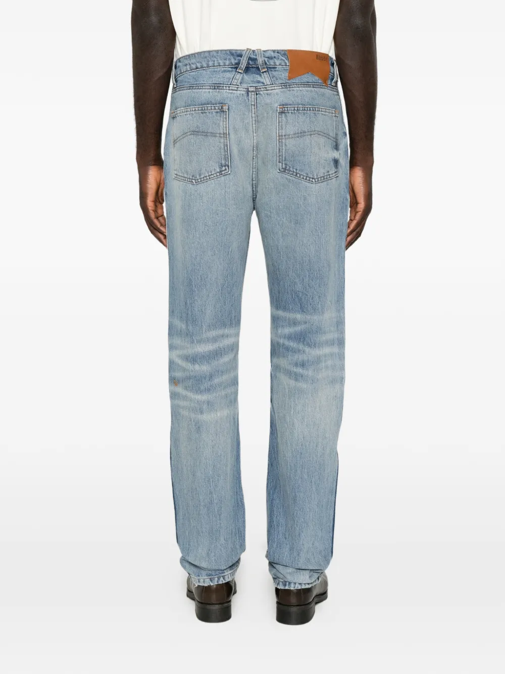 RHUDE Straight jeans Blauw