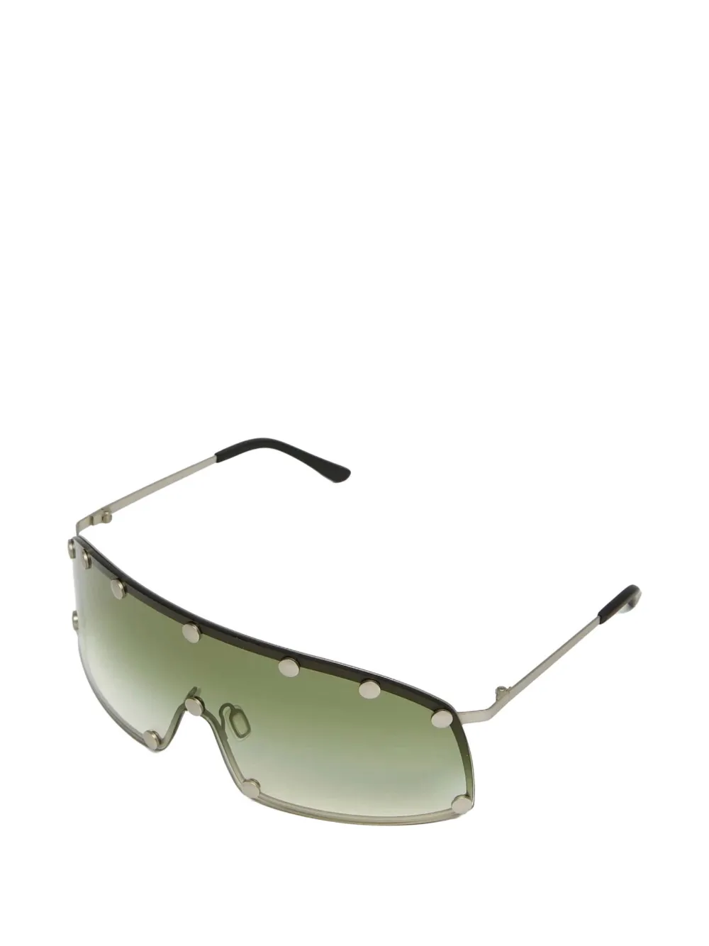 Rick Owens DRKSHDW Shielding zonnebril met geometrisch montuur Zilver