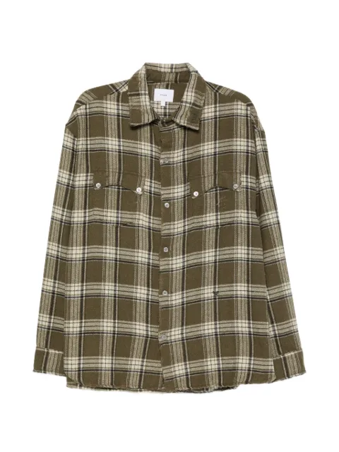 RHUDE check-pattern distressed-effect shirt