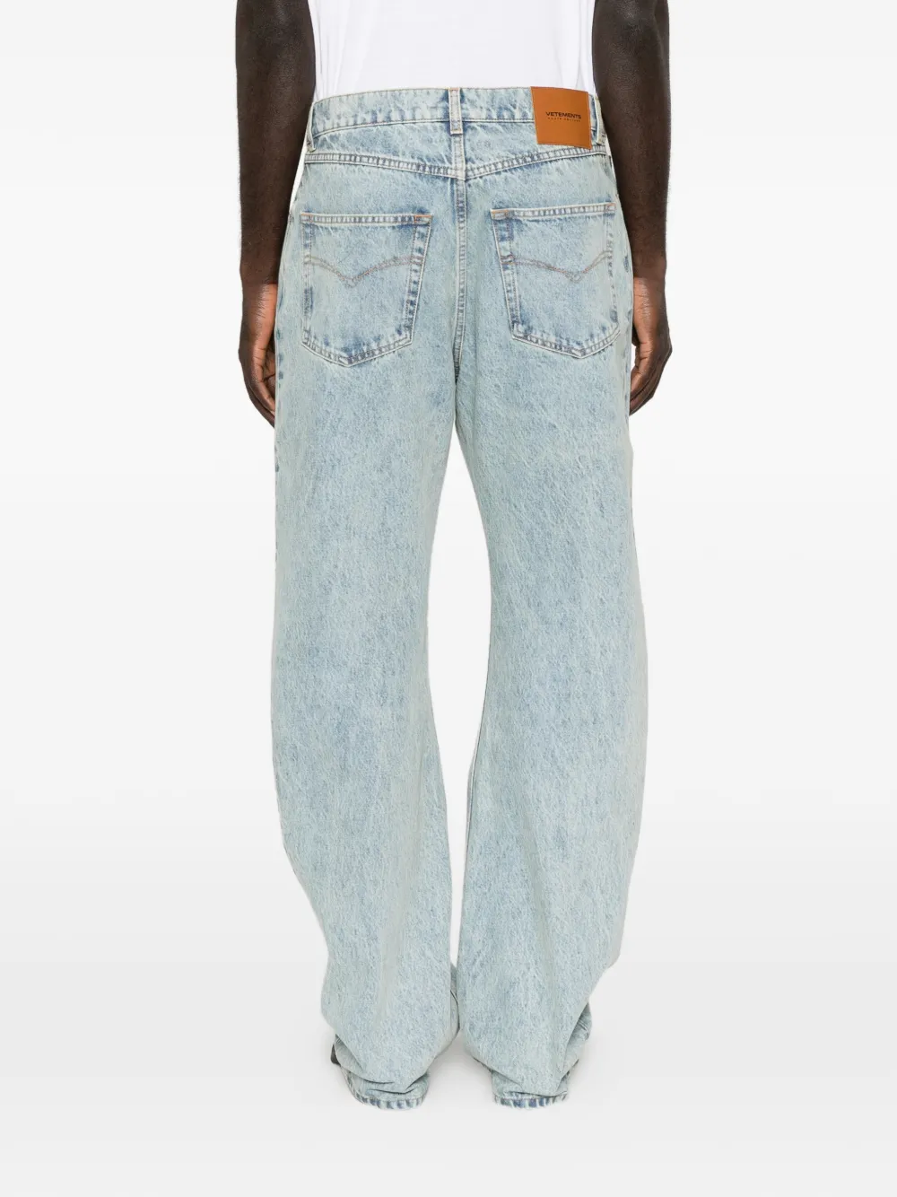 VETEMENTS Jeans met logoprint Blauw