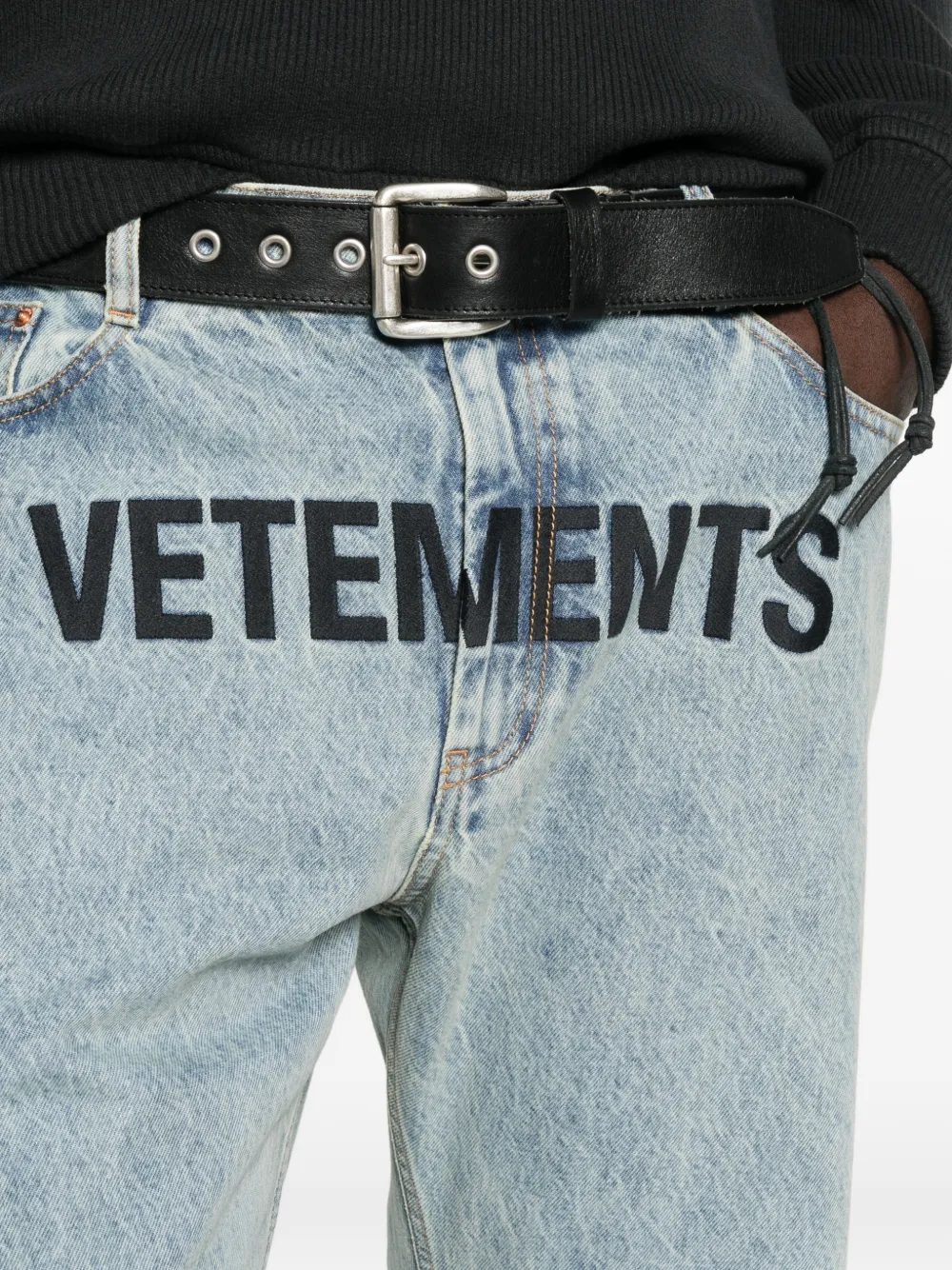 VETEMENTS Jeans met logoprint Blauw