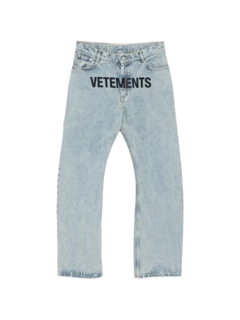 VETEMENTS logo-print loose-fit jeans