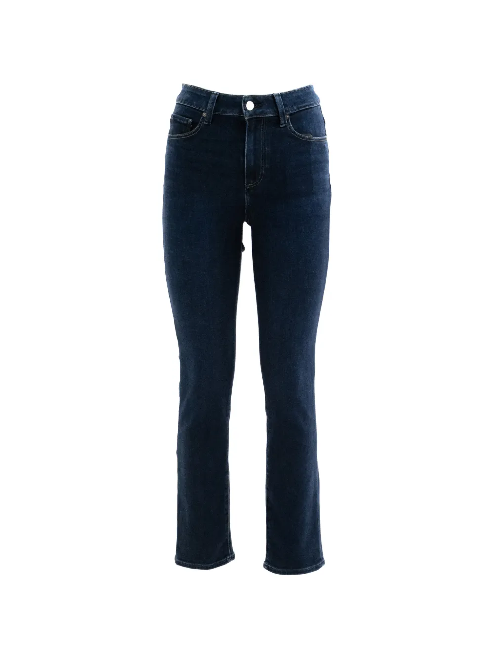 PAIGE belt-loop straight-leg jeans - Blu