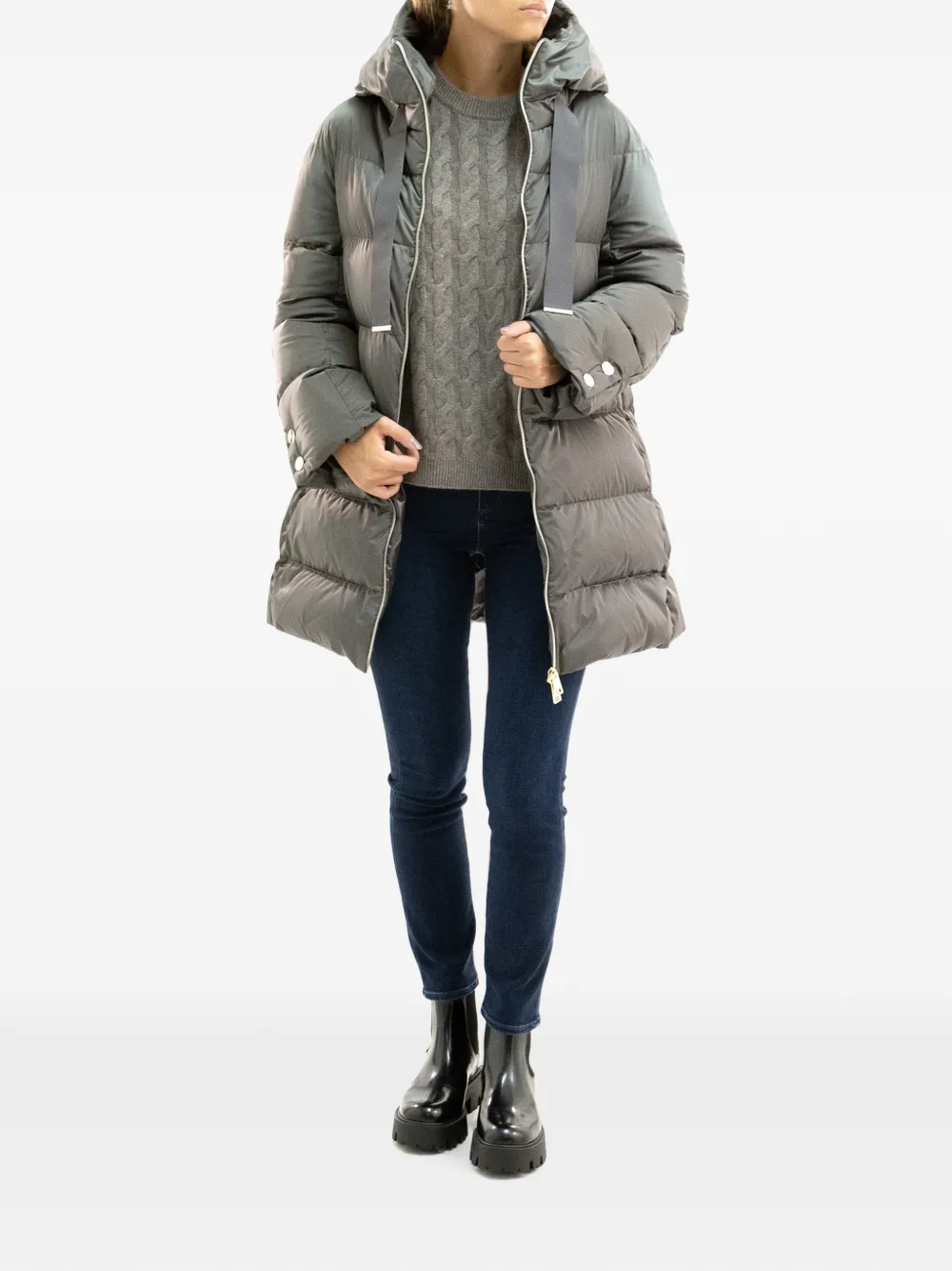 PAIGE Straight jeans met riemlussen Blauw