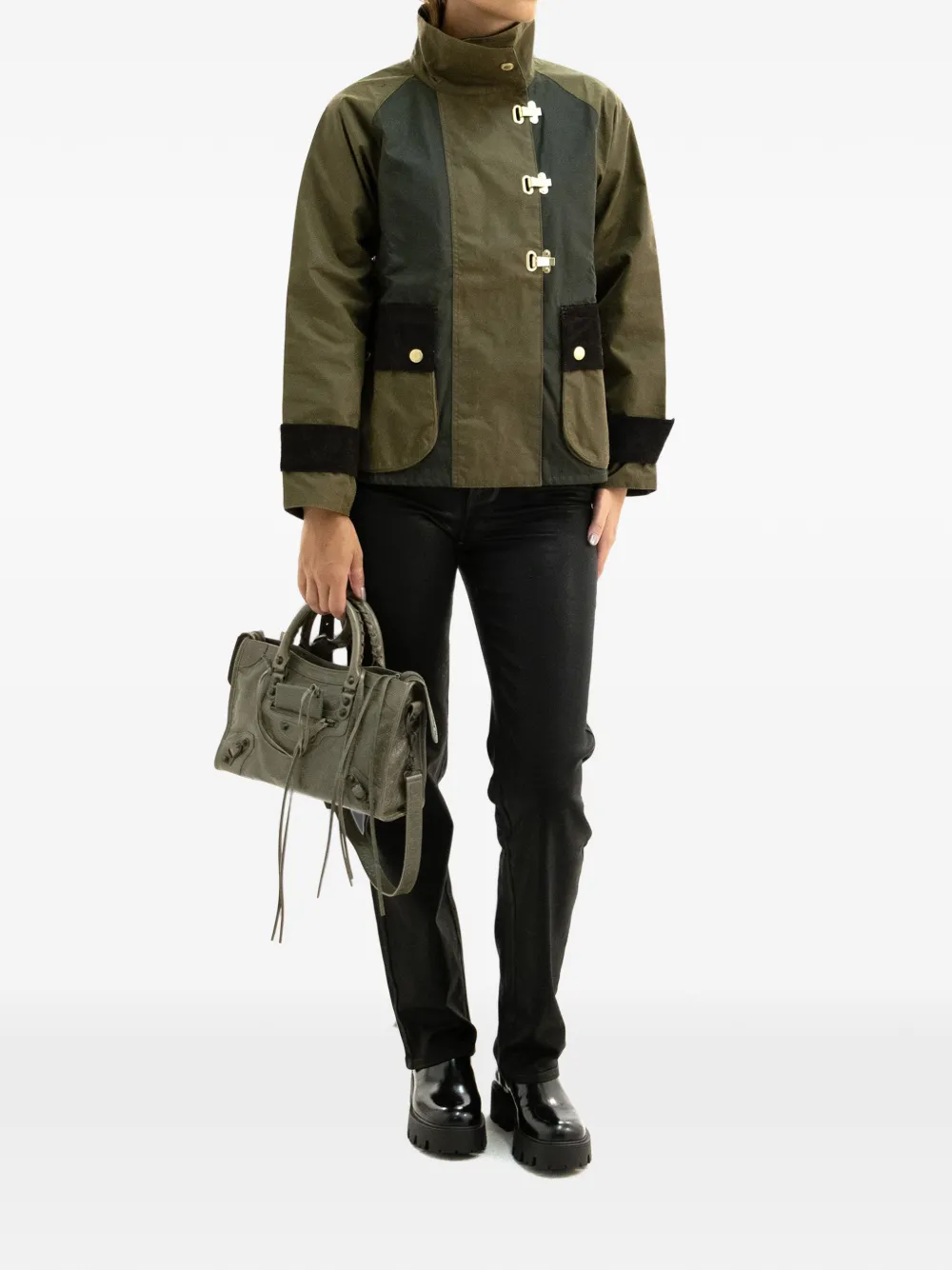 PAIGE Gecoate straight jeans Zwart