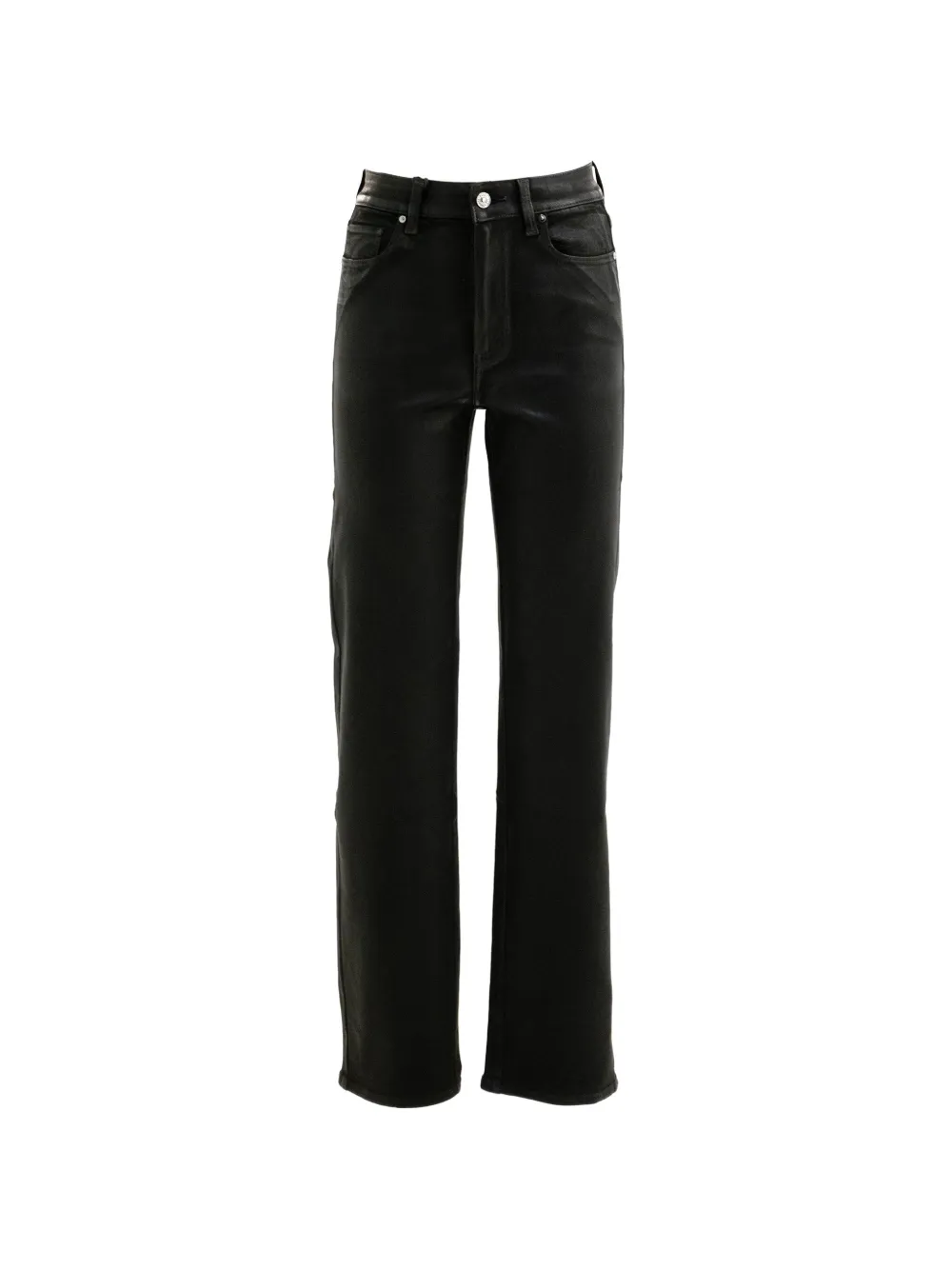 PAIGE coated straight-leg jeans - Nero