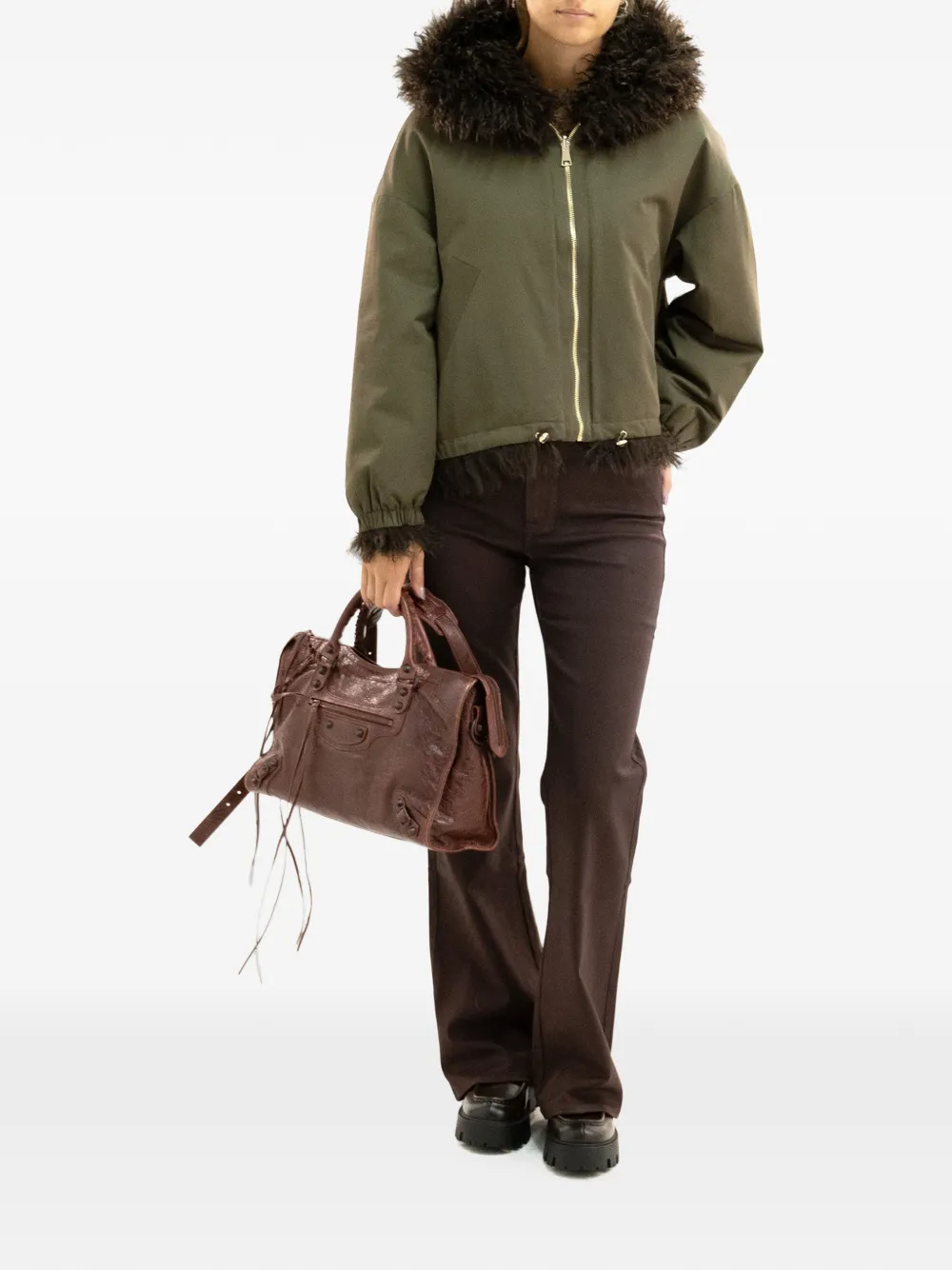 Bully Drawstring-waist Jacket In Green