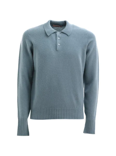 Drumohr suéter tejido con cuello de playera tipo polo