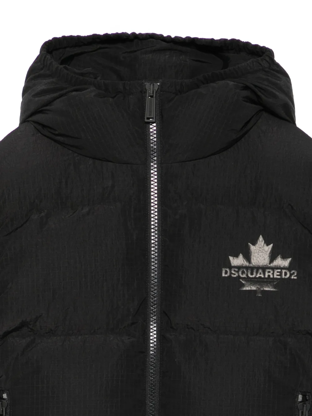 DSQUARED2 KIDS logo-print padded jacket Zwart
