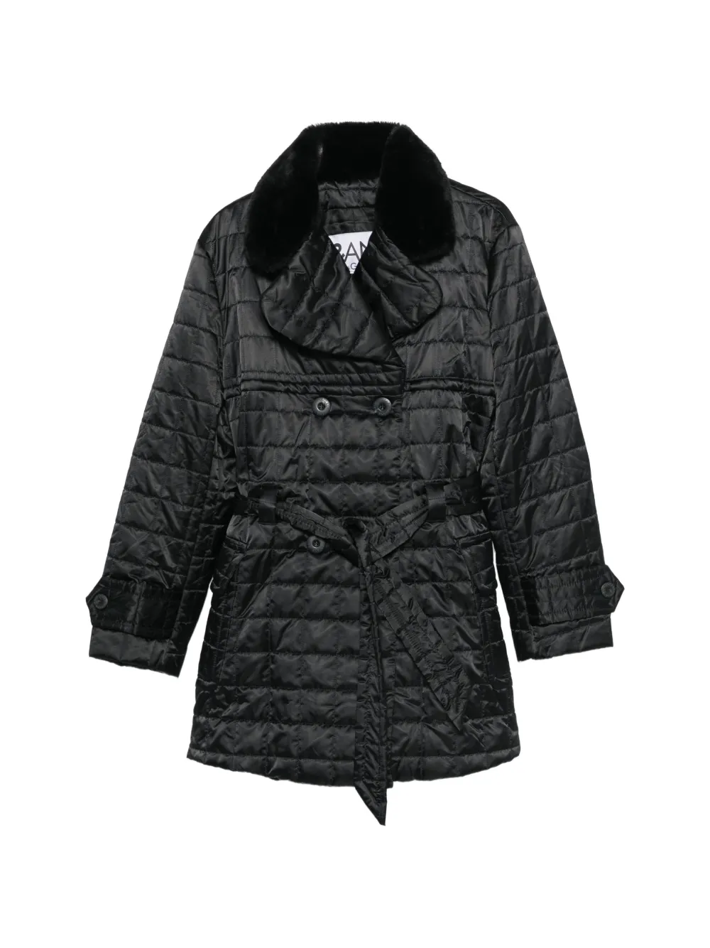 Dolce & Gabbana Pre-Owned 2000s quilted belted coat - Black